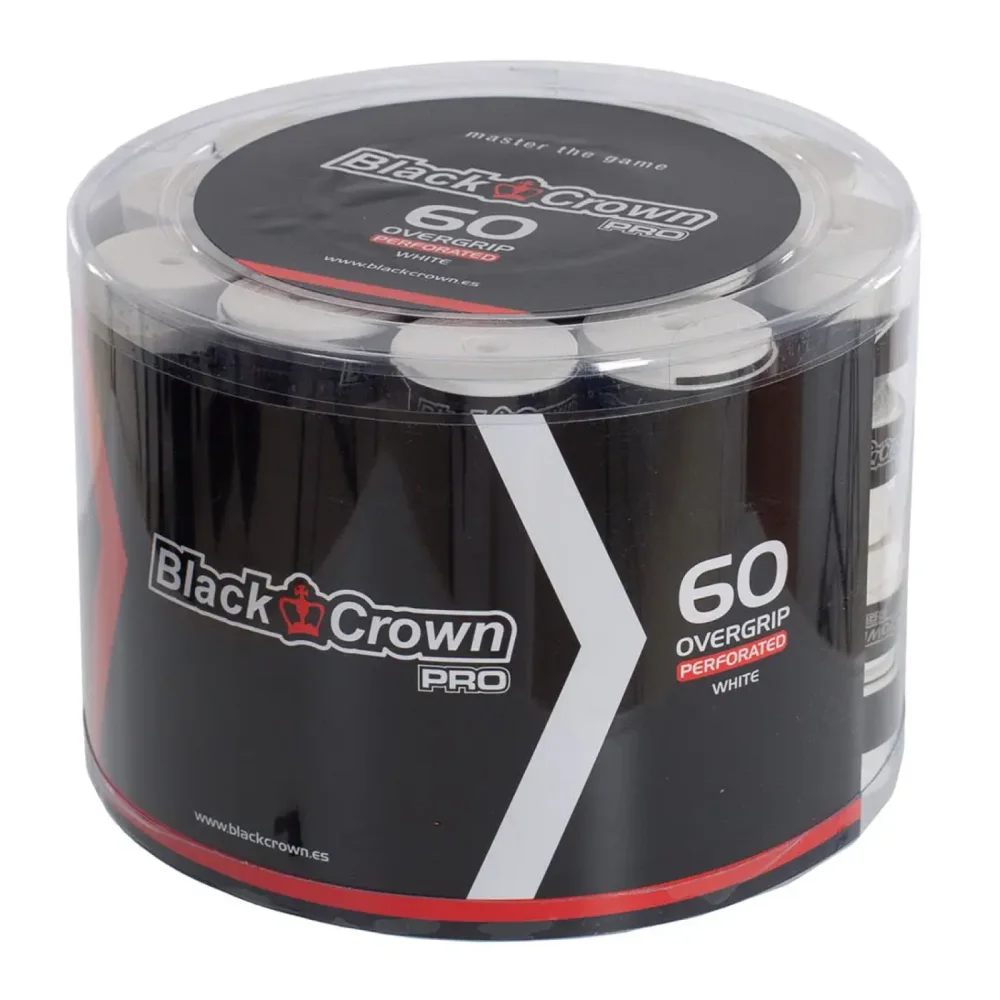BUCKET 60 Black Crown Overgrips Perfurados Brancos - imagem 2