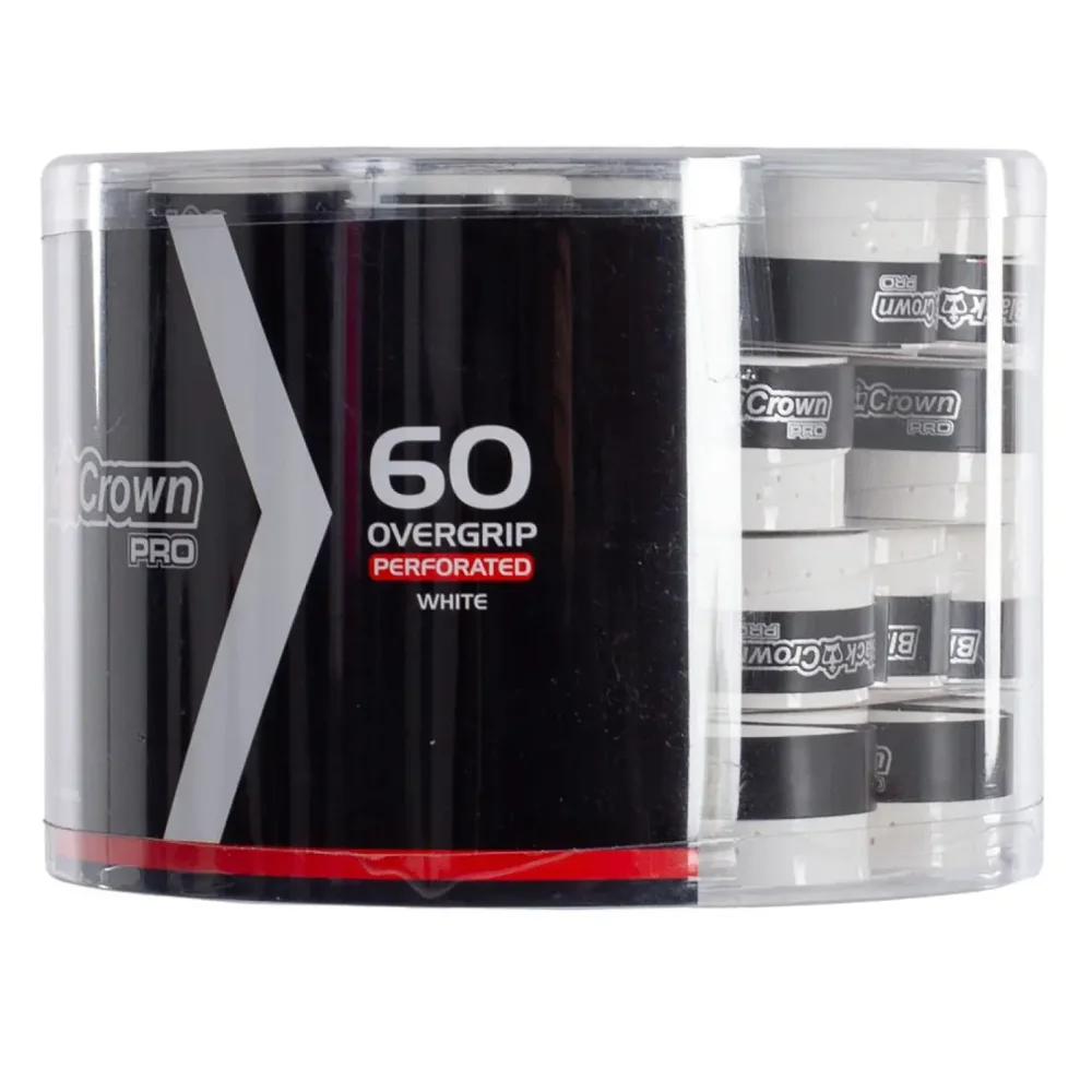 BUCKET 60 Black Crown Overgrips Perfurados Brancos - imagem 3