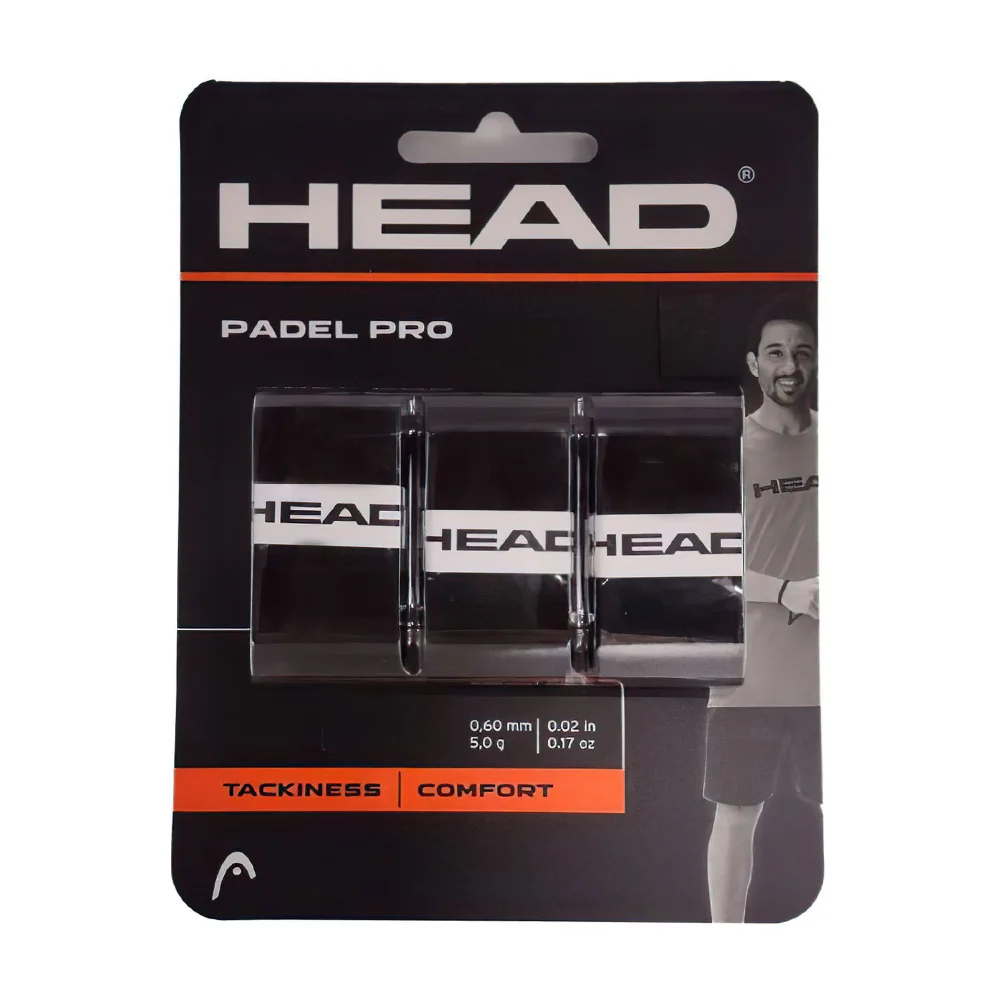 Head Padel Pro Overgrip Black — Overgrips de Alta Qualidade para Padel - imagem 1