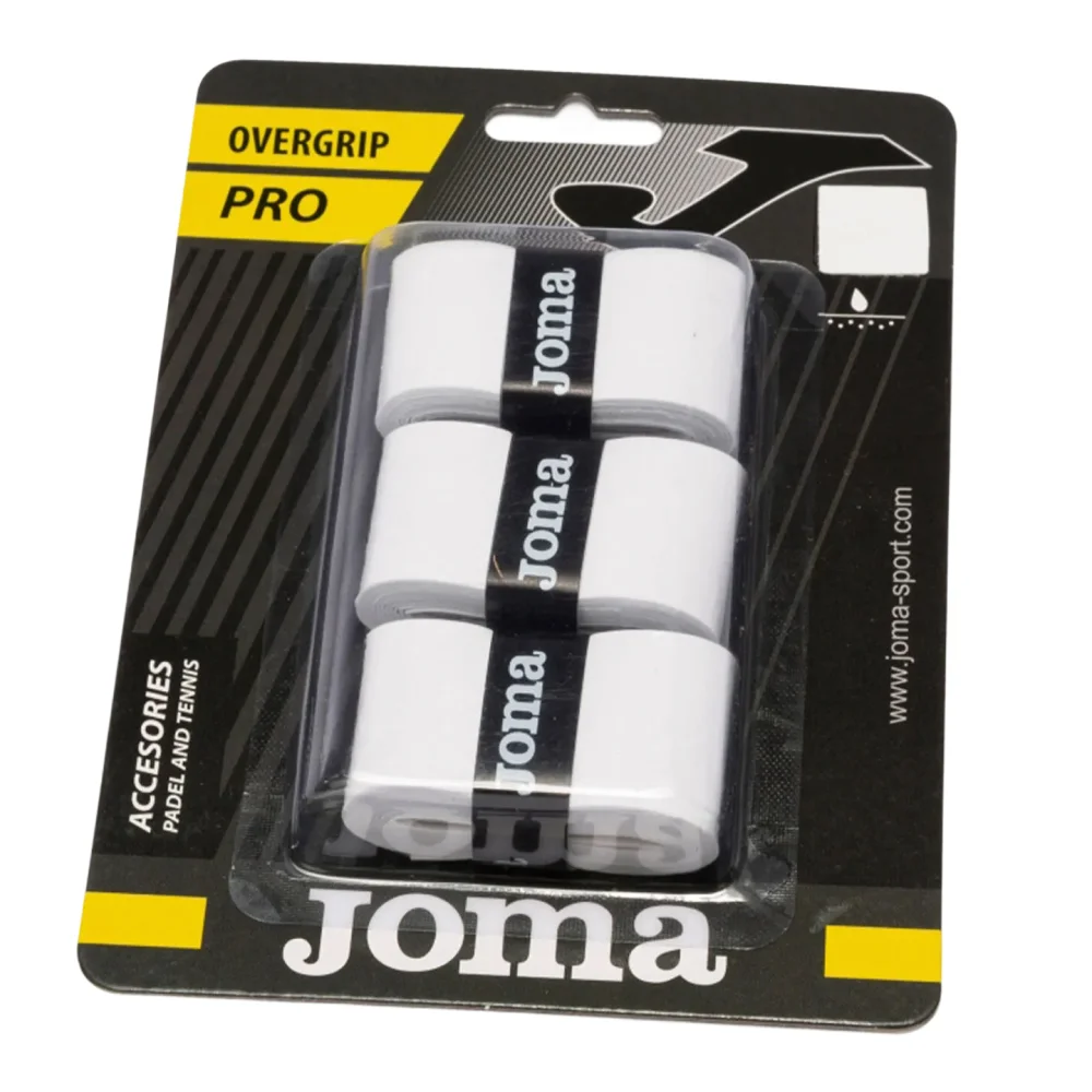 Joma Over-grip Dry Competition White x3 – reliable grip and comfort for padel rackets - image 1