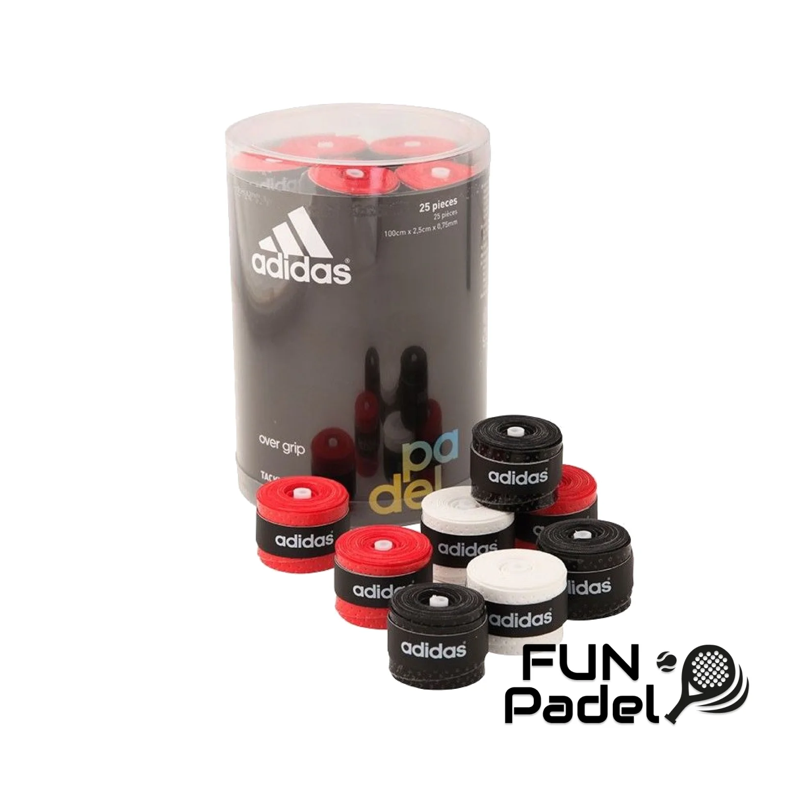 Set Overgrip Adidas Balde 25 Unidades Multicolor – Pega Segura para Cada Jogo - imagem 1