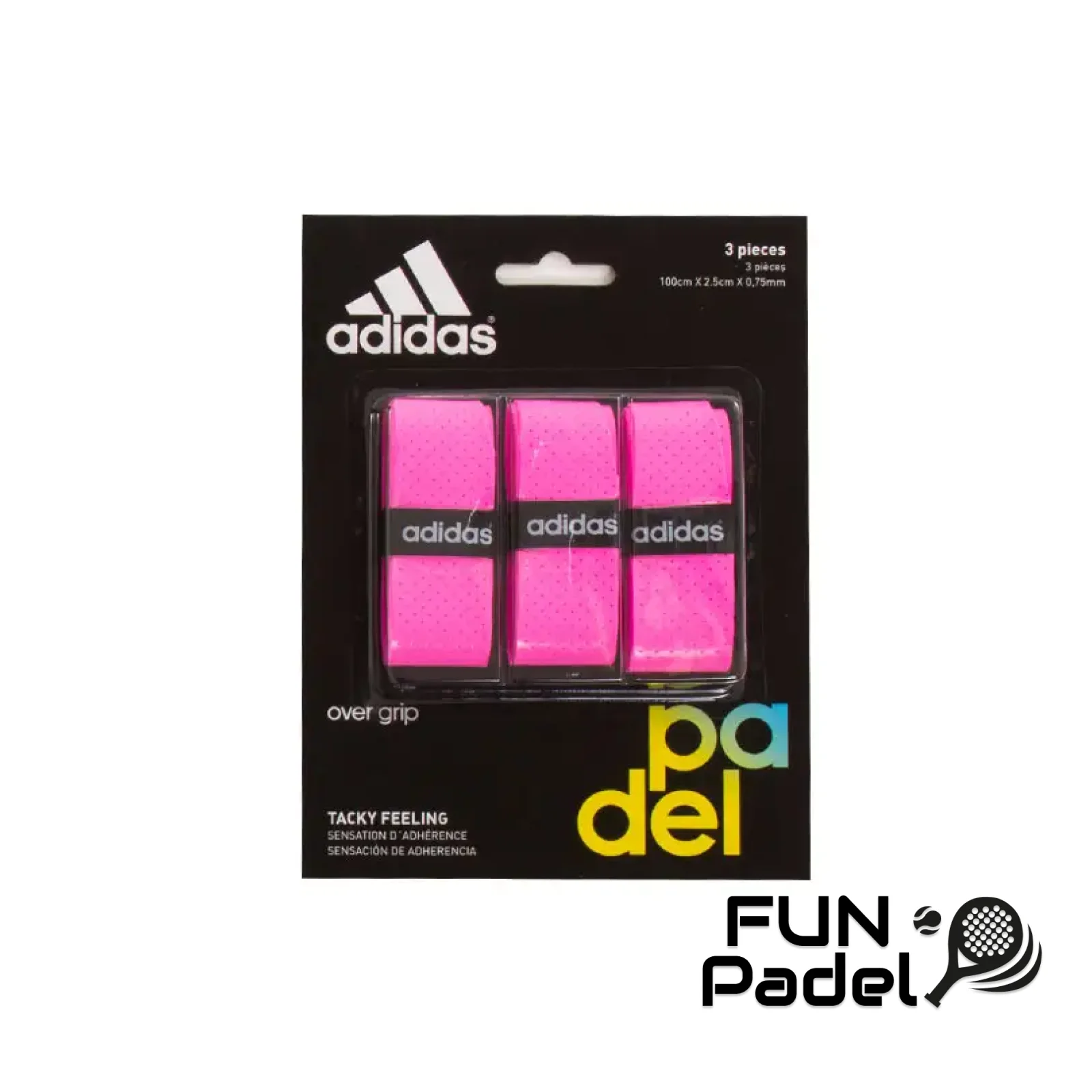 Overgrip Adidas Rosa 3 Unidades – Pega Confortável e Fiável para Profissionais - imagem 1