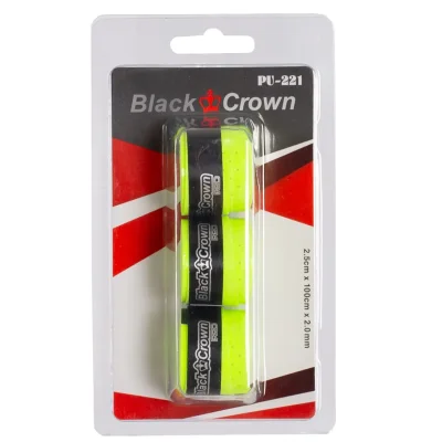 BLISTER 3 YELLOW BLACK CROWN OVERGRIPS