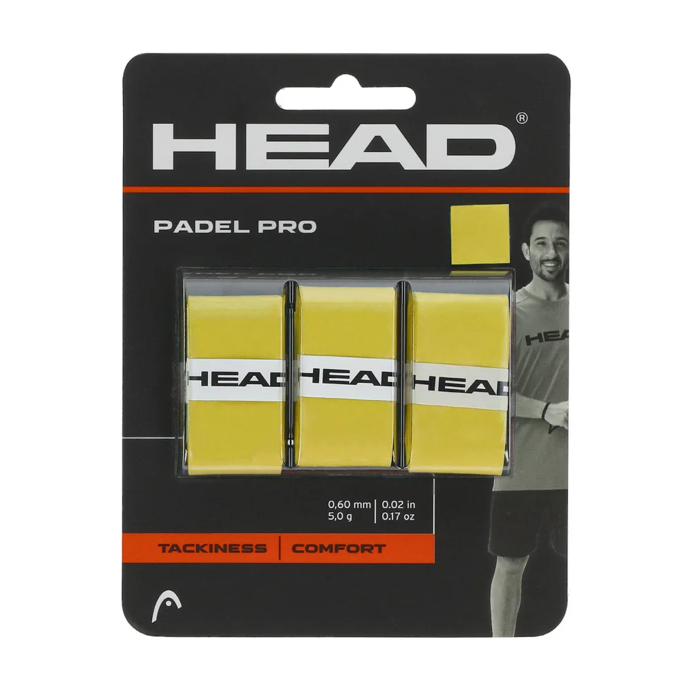 Head Padel Pro Overgrip Yellow  — High-Quality Overgrips for Padel Tennis - image 1