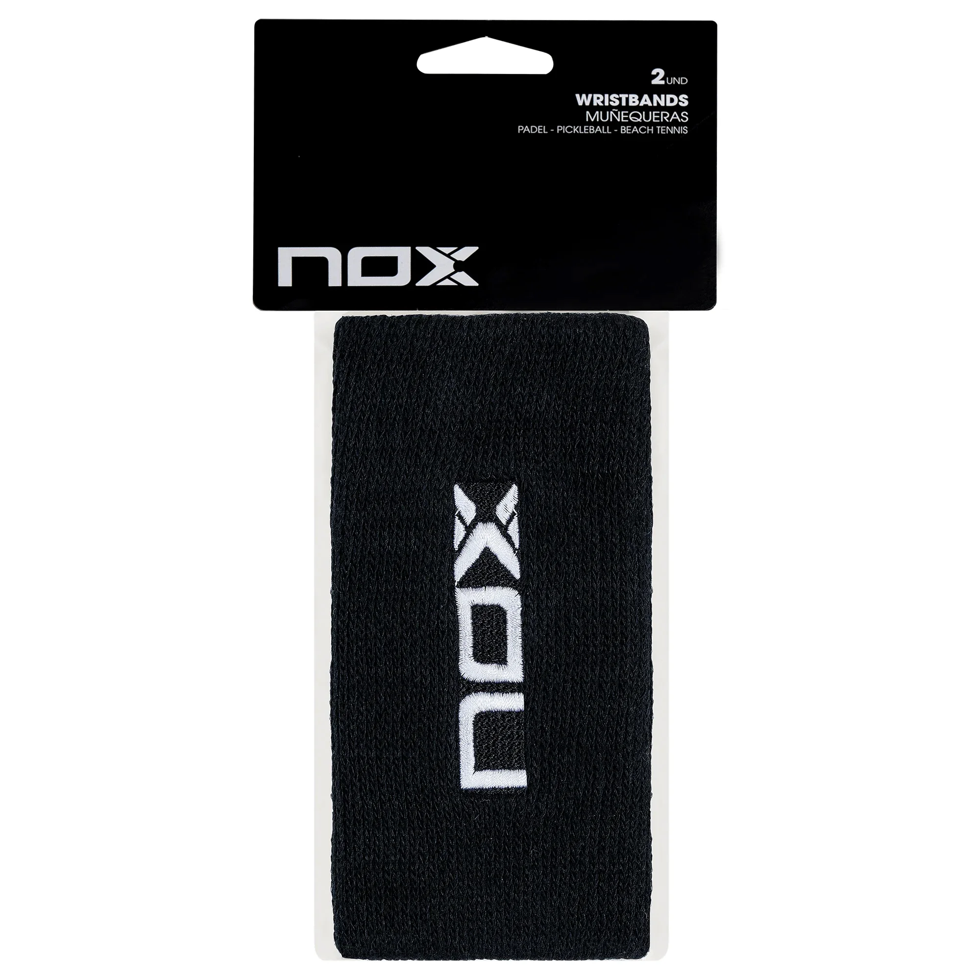 Nox Sport Wristbands Preto Branco Long