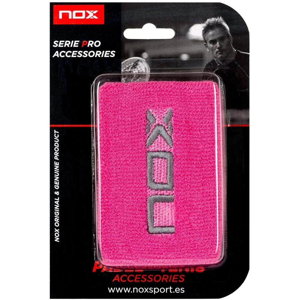 Nox sport wristbands Pink White – Comfortable Padel Wrist Protection - image 1