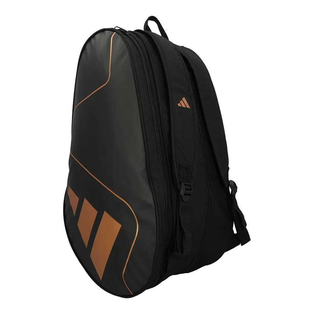 Mochila Adidas Carbon Control Padel Bag Black Copper — mochila estilosa para padel com compartimento espaçoso - imagem 2