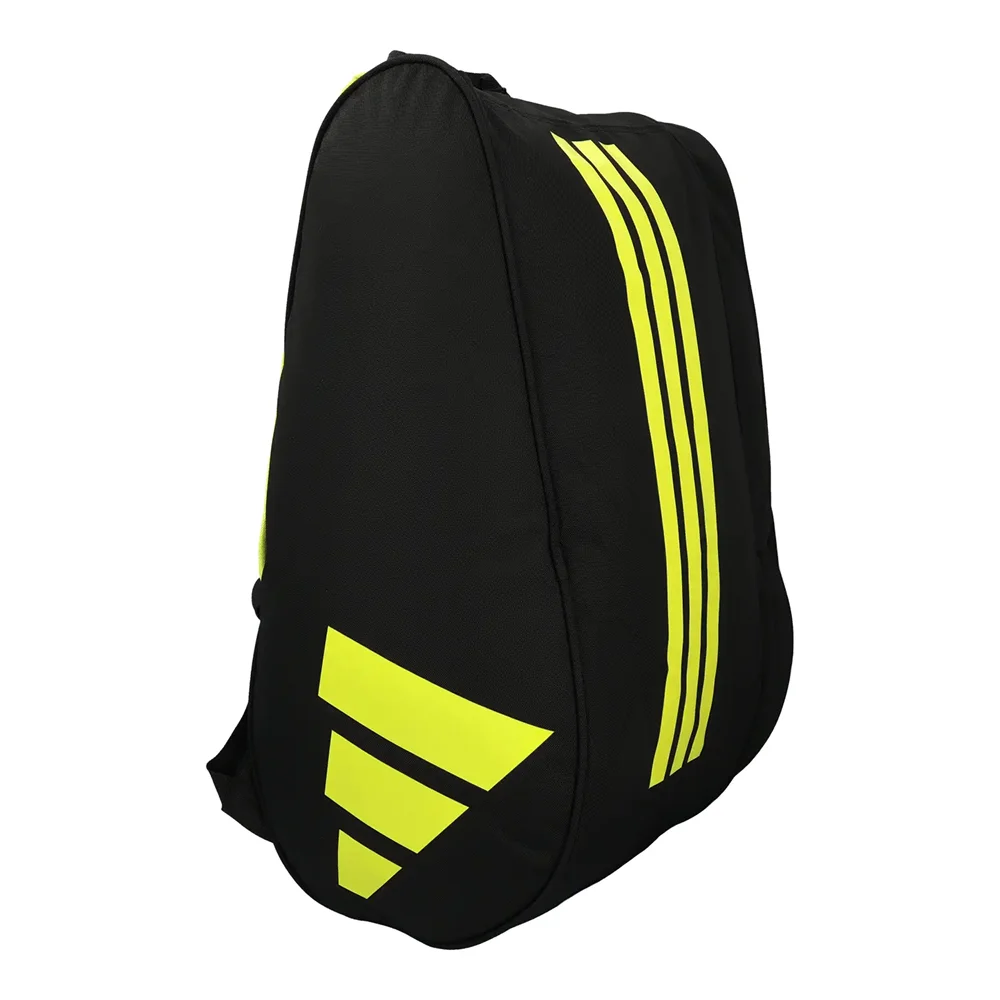 Mochila Adidas Control Padel Bag Black and Fluorescent Yellow — mochila estilosa com compartimento para raquete - imagem 3