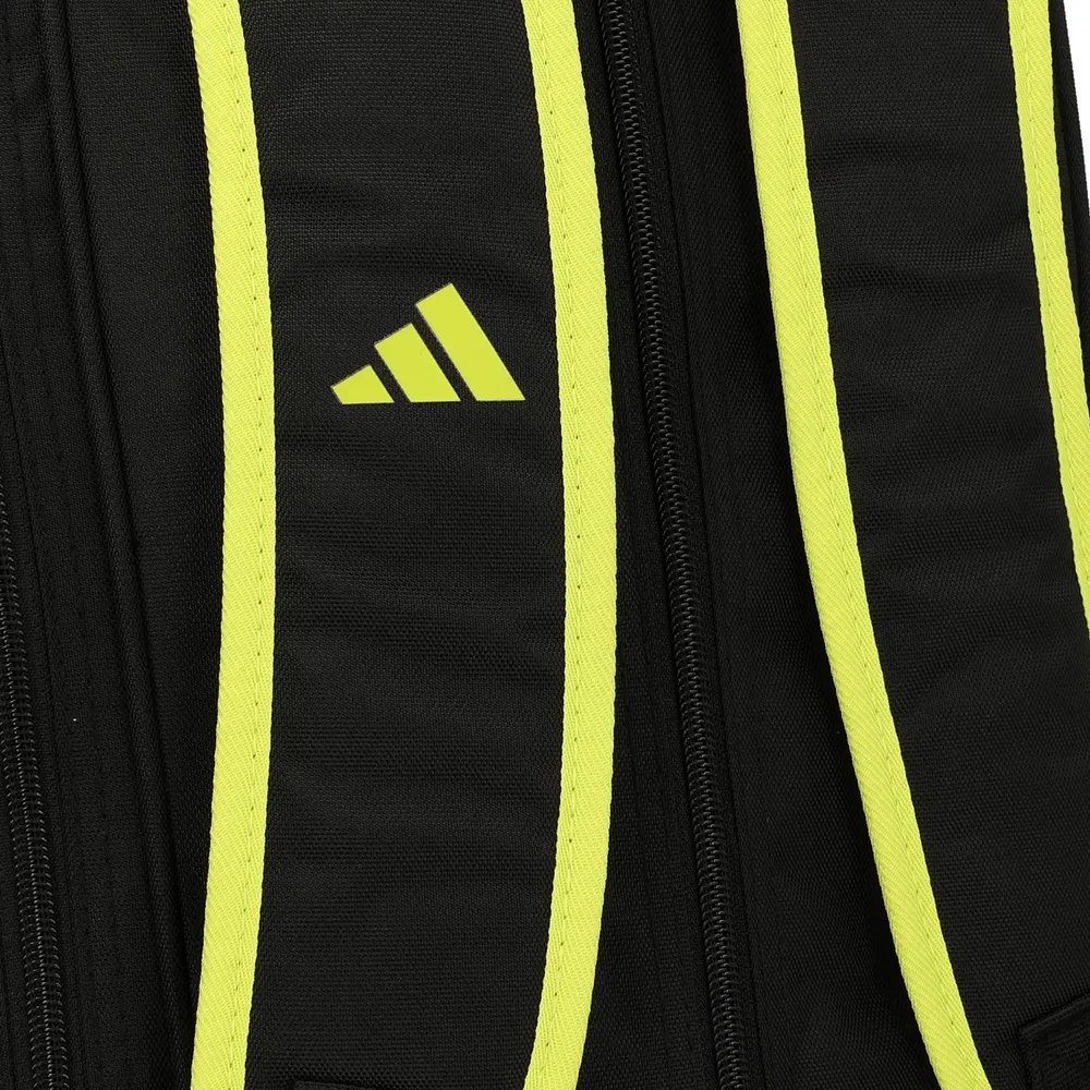 Mochila Adidas Control Padel Bag Black and Fluorescent Yellow — mochila estilosa com compartimento para raquete - imagem 5