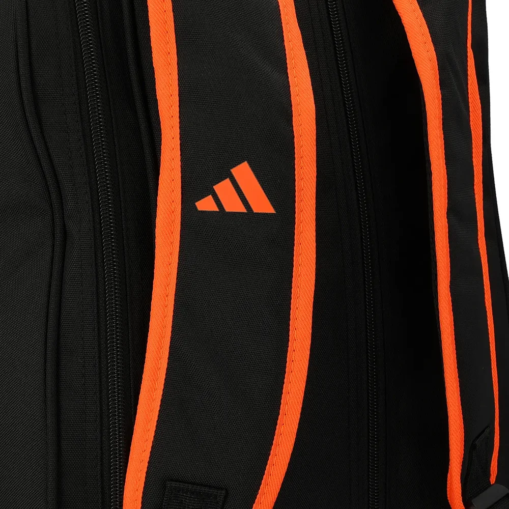 Mochila Adidas Control Padel Bag Black and Orange — mochila estilosa com compartimento para raquete - imagem 5