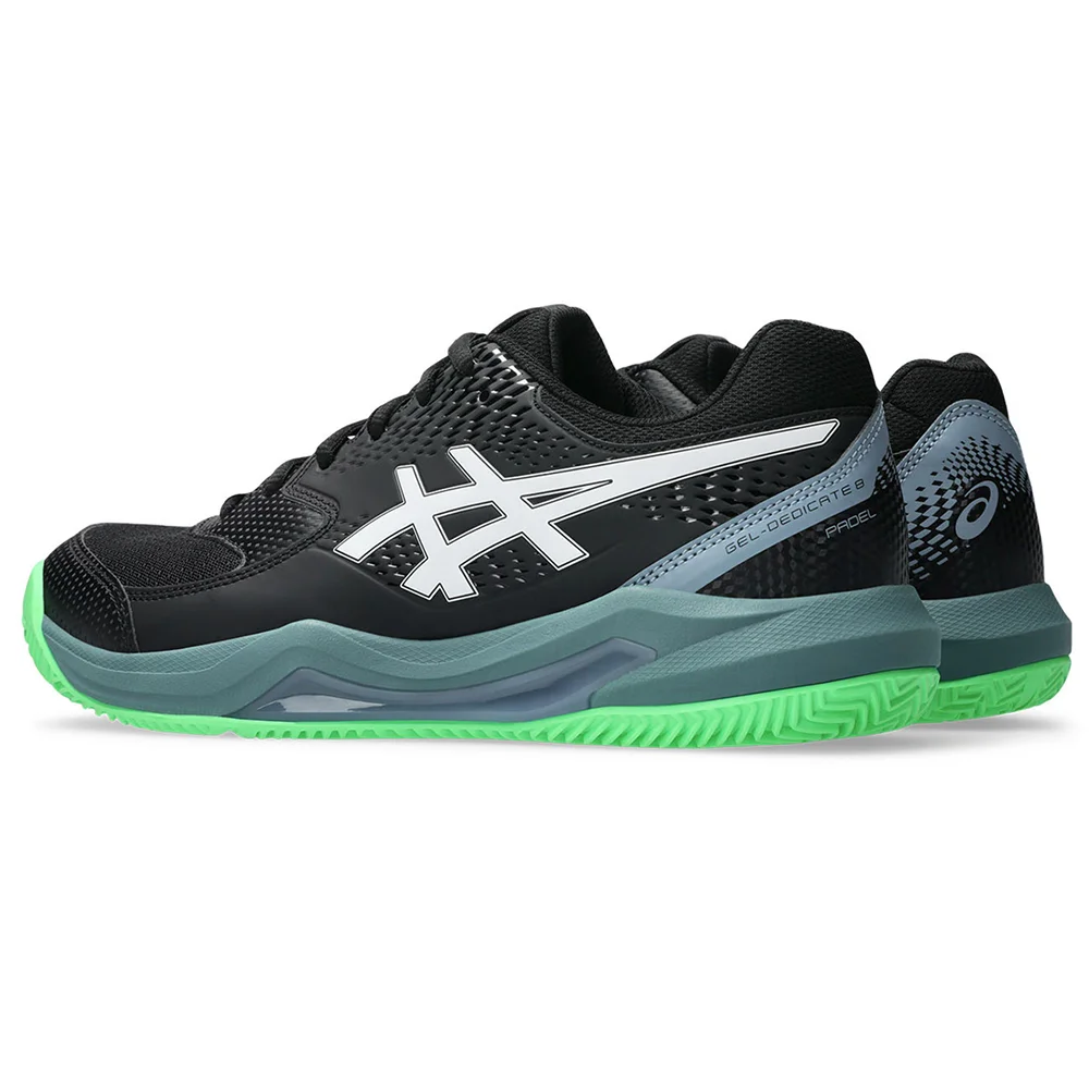 Asics Gel-Dedicate 8 Padel Men Black Vital Green — soft cushioning and reliability during training - image 7
