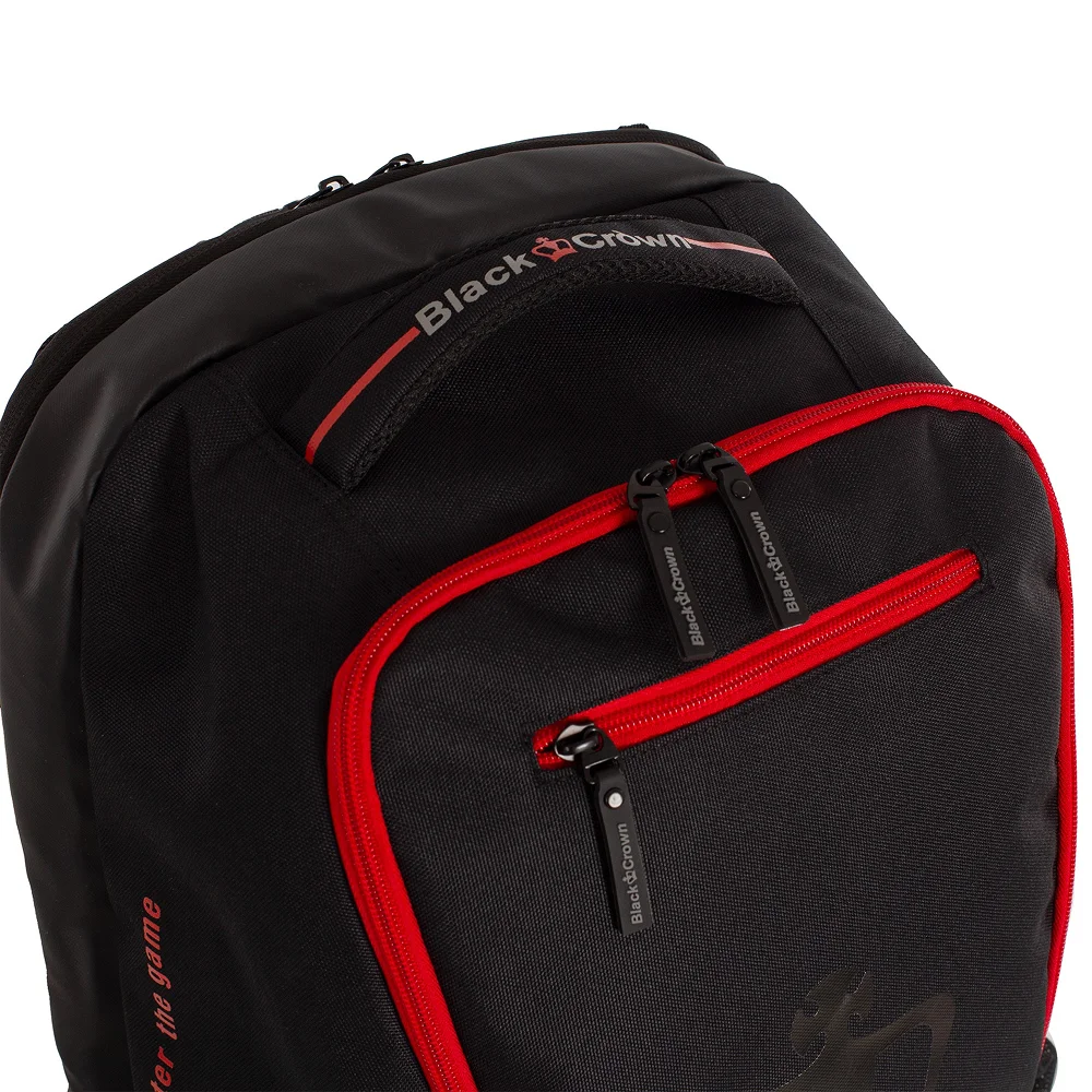 Mochila Black Crown Raptor Red – resistente e espaçosa com bolso para calçado - imagem 2