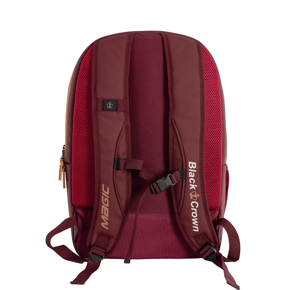 Black Crown Backpack Burgundy Gold — mochila desportiva com bolso principal grande - imagem 4