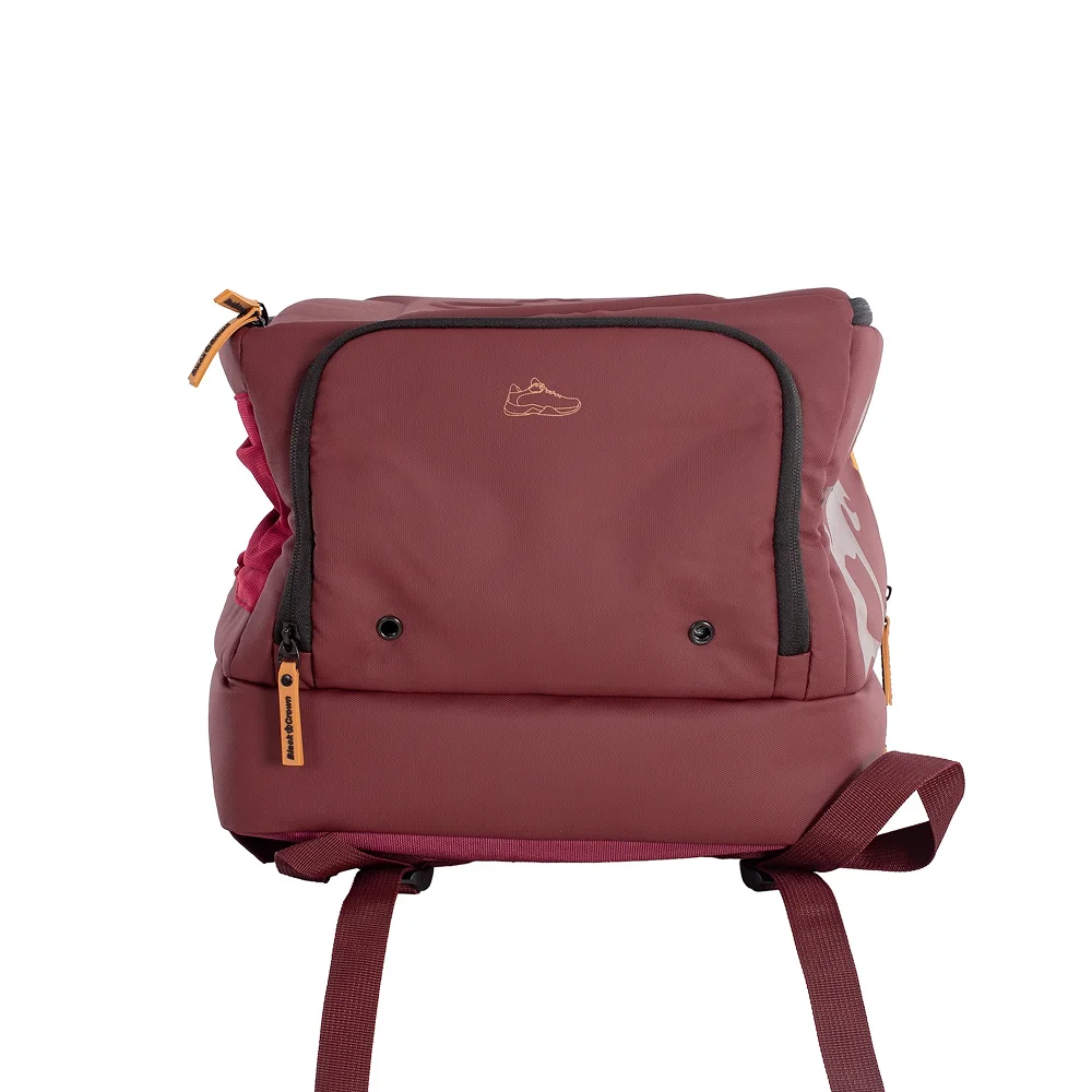 Black Crown Backpack Burgundy Gold — mochila desportiva com bolso principal grande - imagem 5