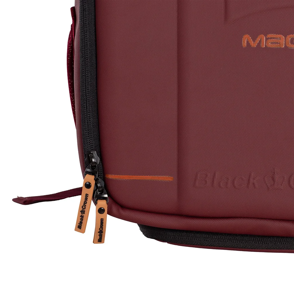 Black Crown Backpack Burgundy Gold — mochila desportiva com bolso principal grande - imagem 7