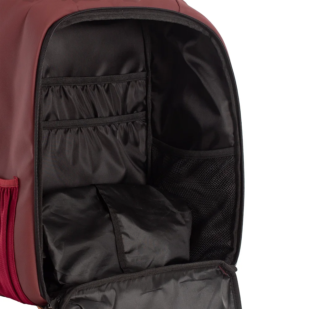 Black Crown Backpack Burgundy Gold — mochila desportiva com bolso principal grande - imagem 8