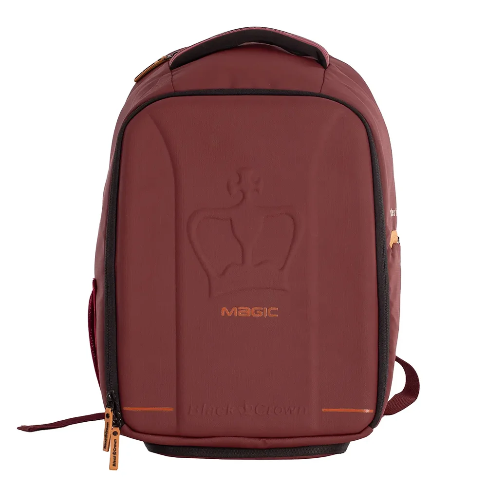 Black Crown Backpack Burgundy Gold — mochila desportiva com bolso principal grande - imagem 1
