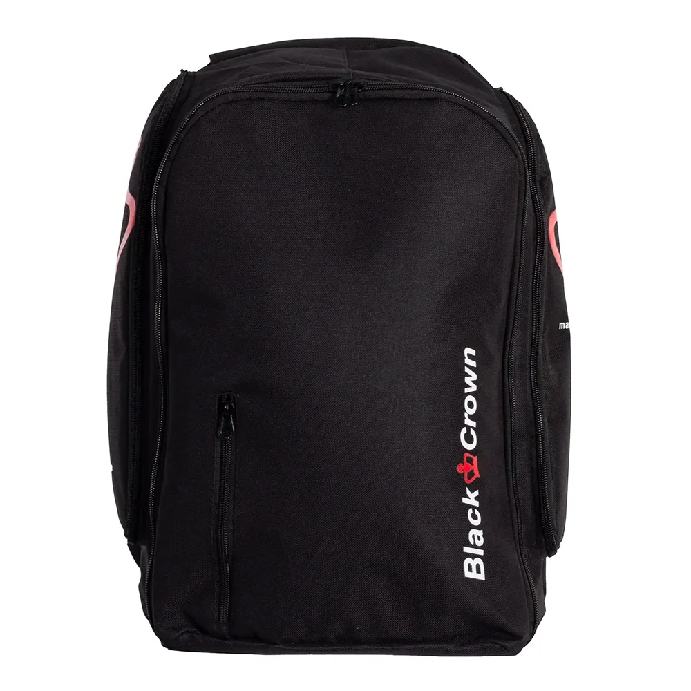 Black Crown Backpack Focus Black Red – compact padel backpack with functional design - image 1