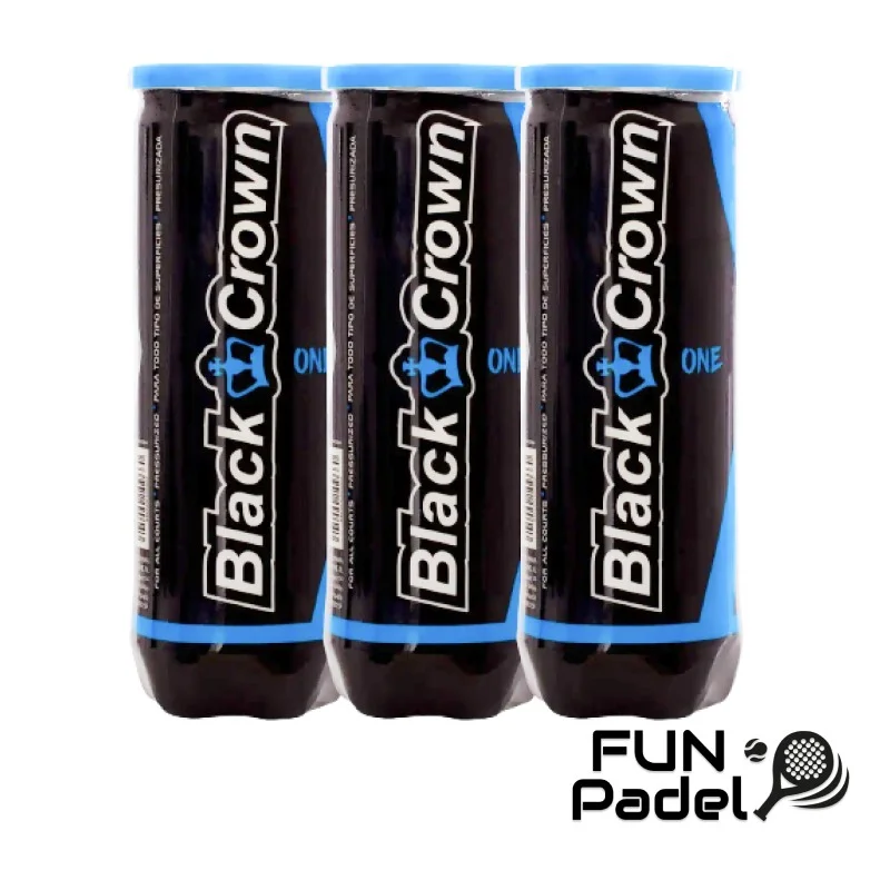 Bolas de Padel Black Crown ONE – Pack com 3 Tubos - imagem 1