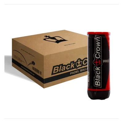 Black Crown PRO Padel Balls – Box of 24 Cans (72 balls)
