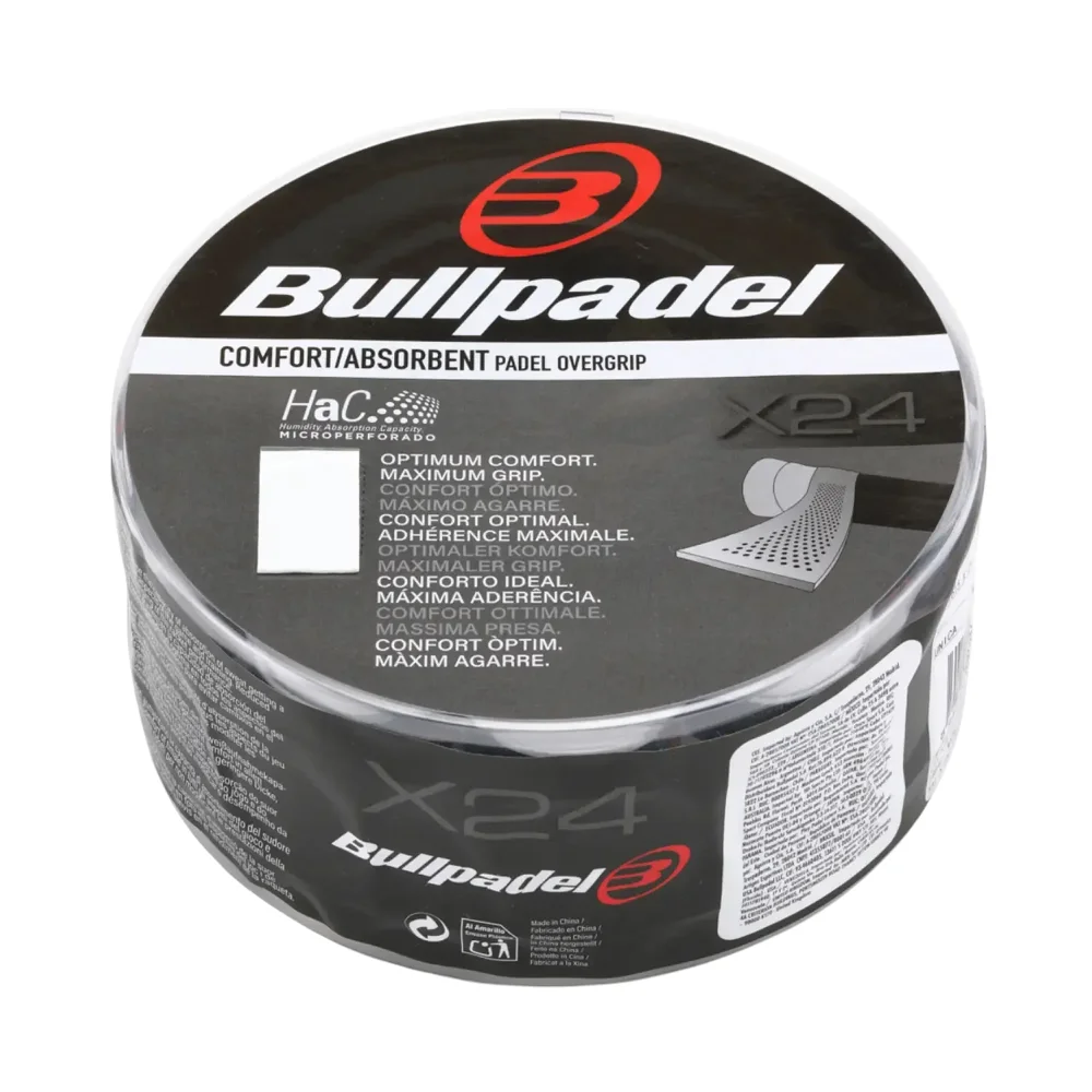 Bullpadel GB-1615 Box x24 Overgrips Microperfurados Branco - imagem 1