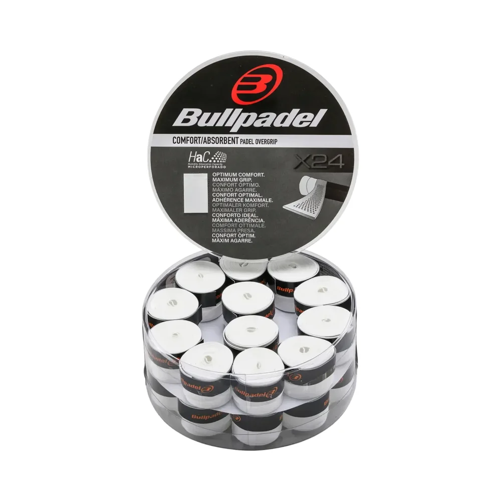 Bullpadel GB-1615 Box x24 Overgrips Microperfurados Branco - imagem 3