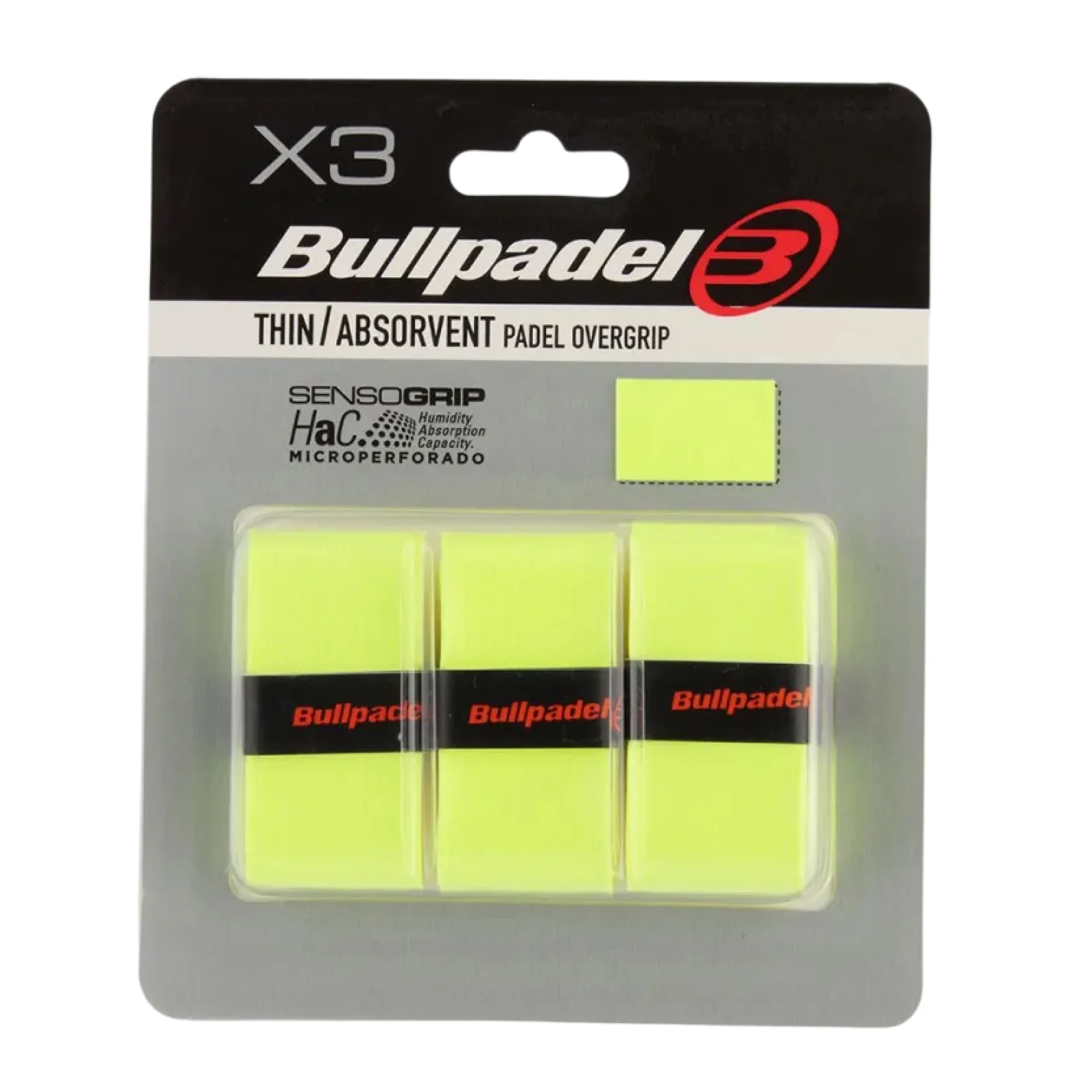 Overgrips Bullpadel GB-1705 Neon Yellow x3 - imagem 1