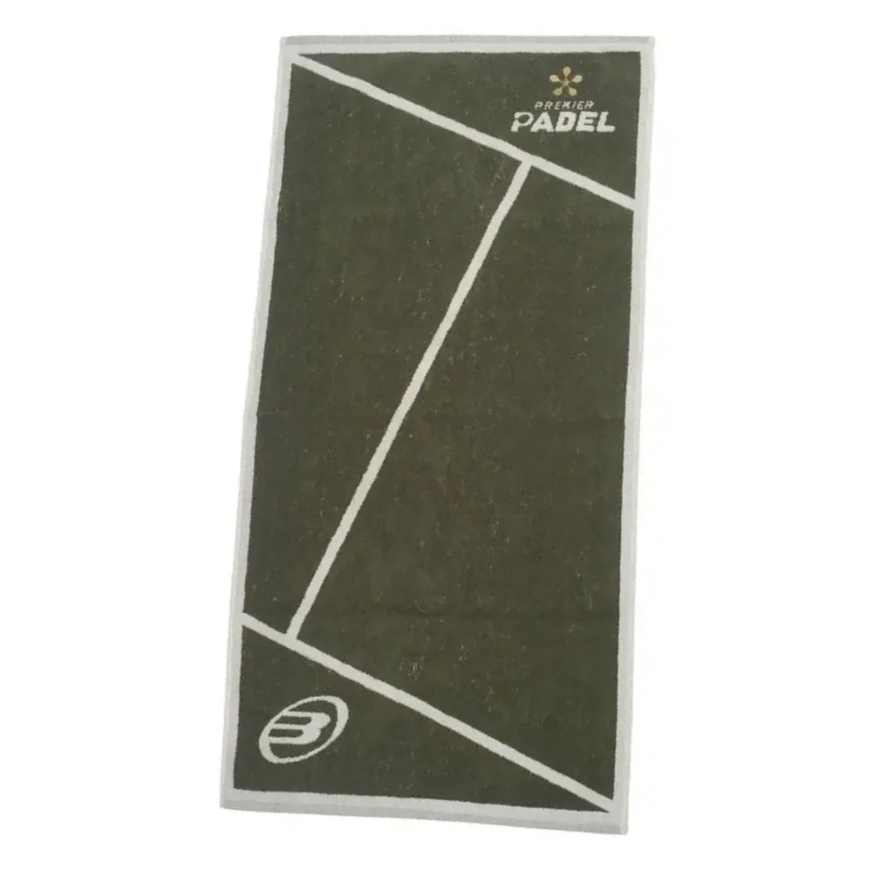 Bullpadel Towel Premier Padel Khaki White 2026 – padel and tennis towel - image 1