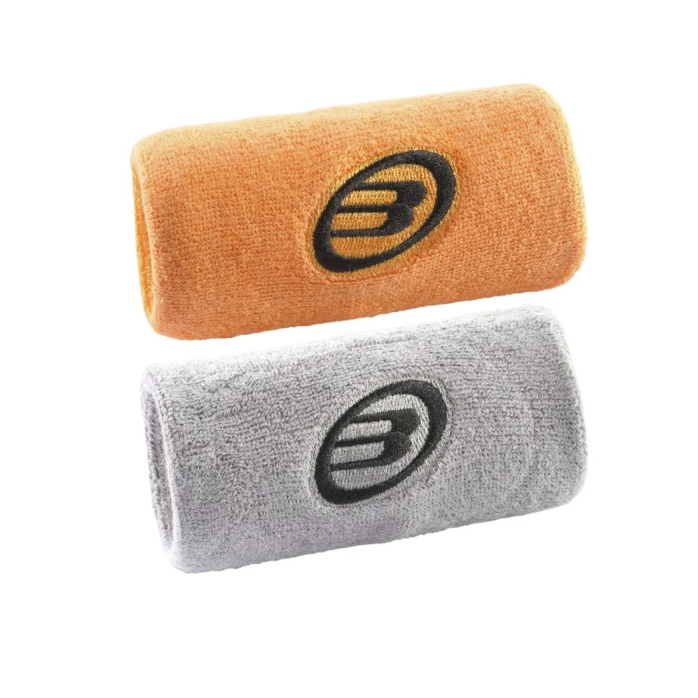 Bullpadel BPMU252 Wristband White Orange – High Absorption - image 1