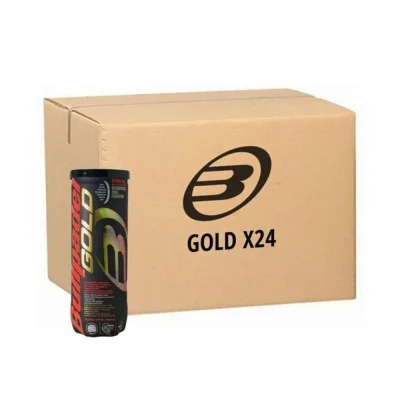Bullpadel Premium Gold Padel Balls – Box of 24 Tubes (72 Balls)