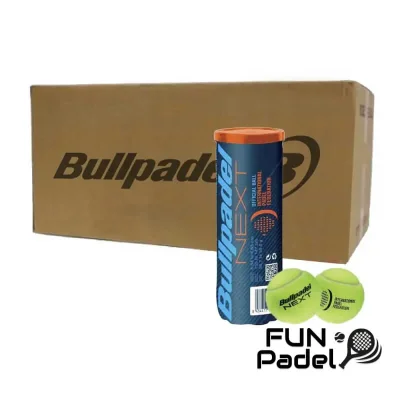 Bullpadel FIP Next Padel Balls – Box of 24 Tubes (72 Official Balls)