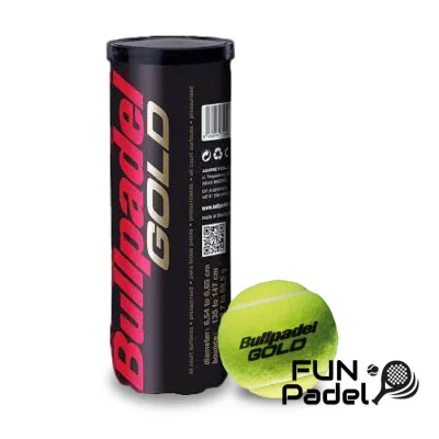 Bullpadel Gold Padel Balls – 3-Pack (Official Match Balls)