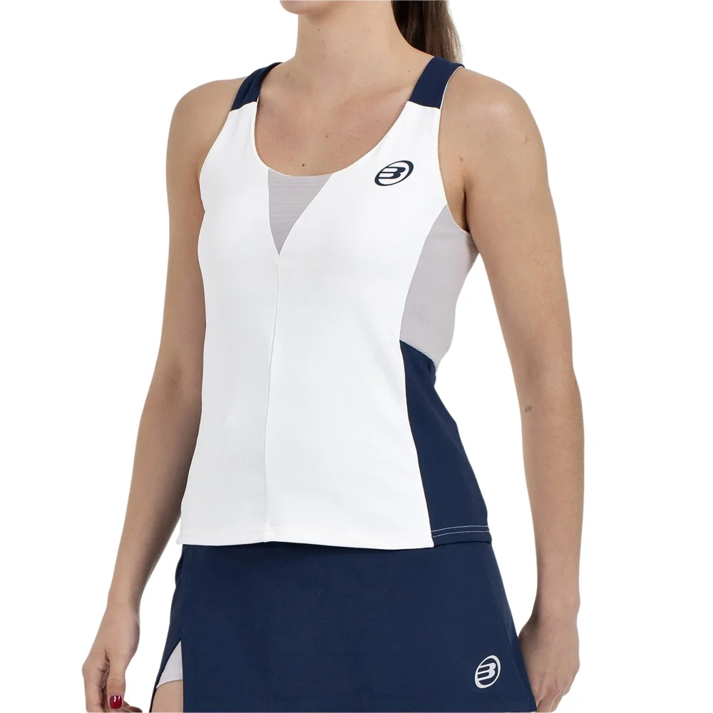 Bullpadel Porson T-shirt White — fitted padel tank top - image 2