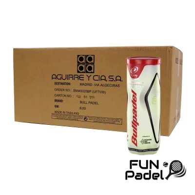 Bullpadel Premium Pro Padel Balls – Box of 24 Tubes (72 Balls)