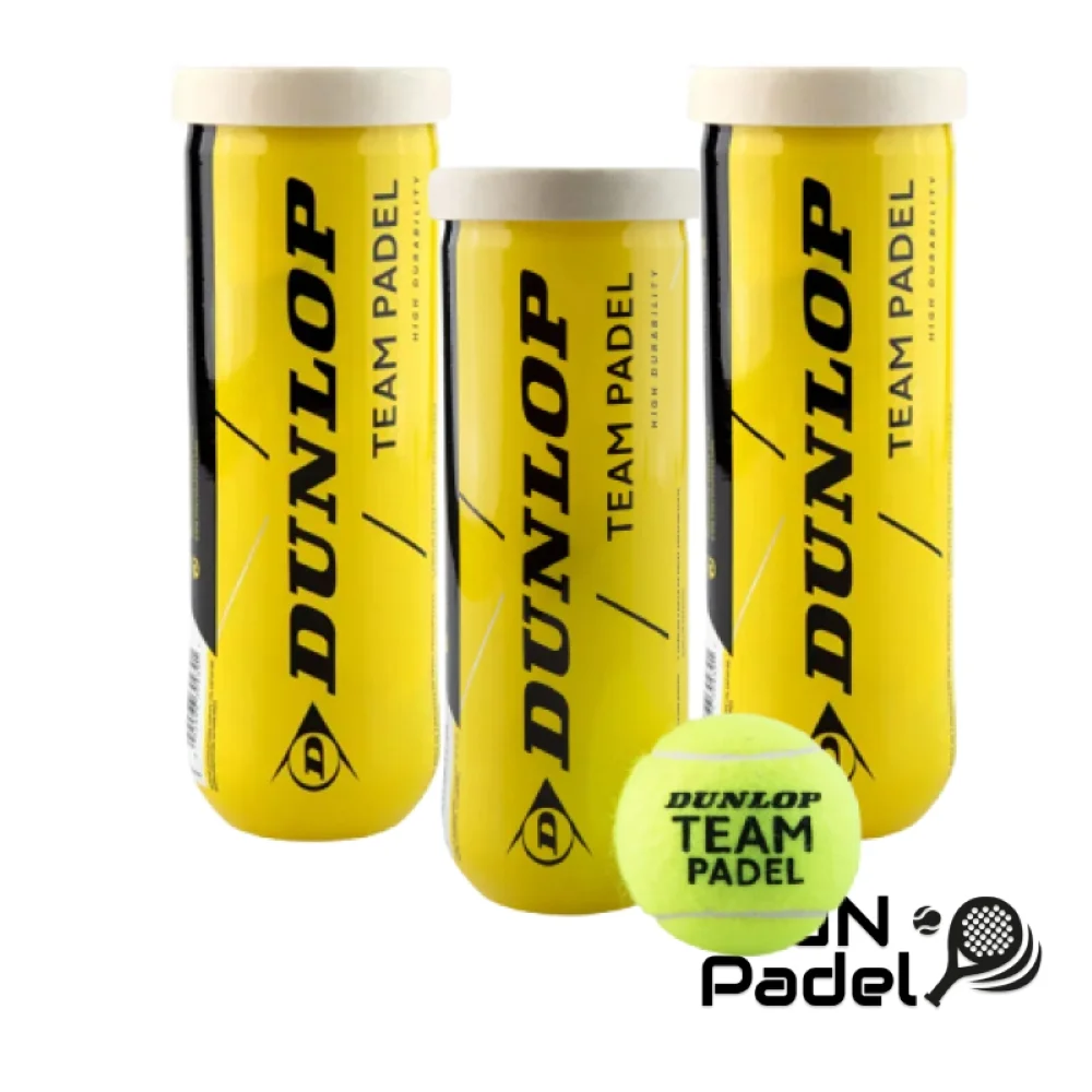 Dunlop TEAM Padel Balls 3-Pack Tubes – Bolas de padel confiáveis, Pack de 9 - imagem 1