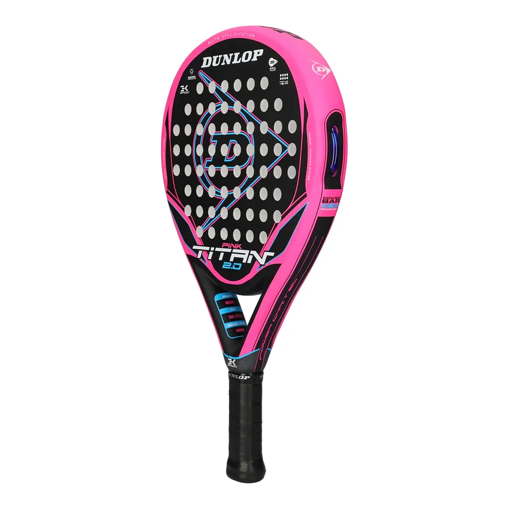 Raquete de padel Dunlop Titan 2.0 Pink – controlo, conforto e potência adaptável - imagem 2
