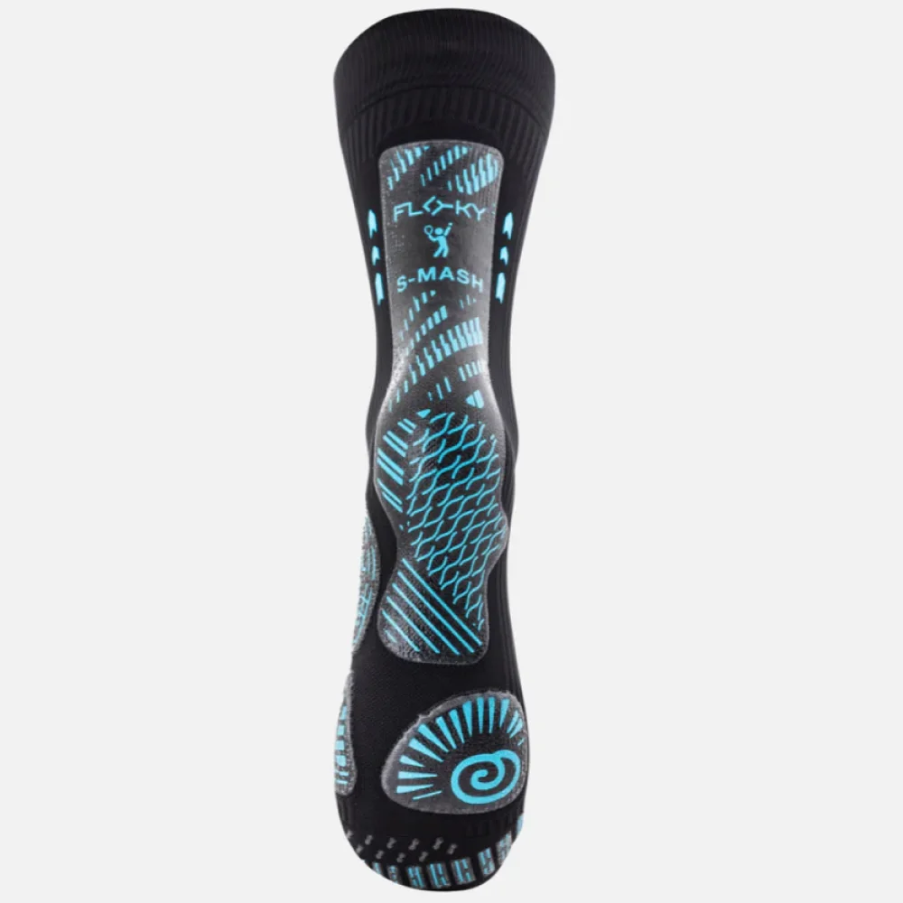 Floky S-Mash 3D Socks Black Light Blue — Unisex Sports Socks for Padel, Tennis & Pickleball - image 2
