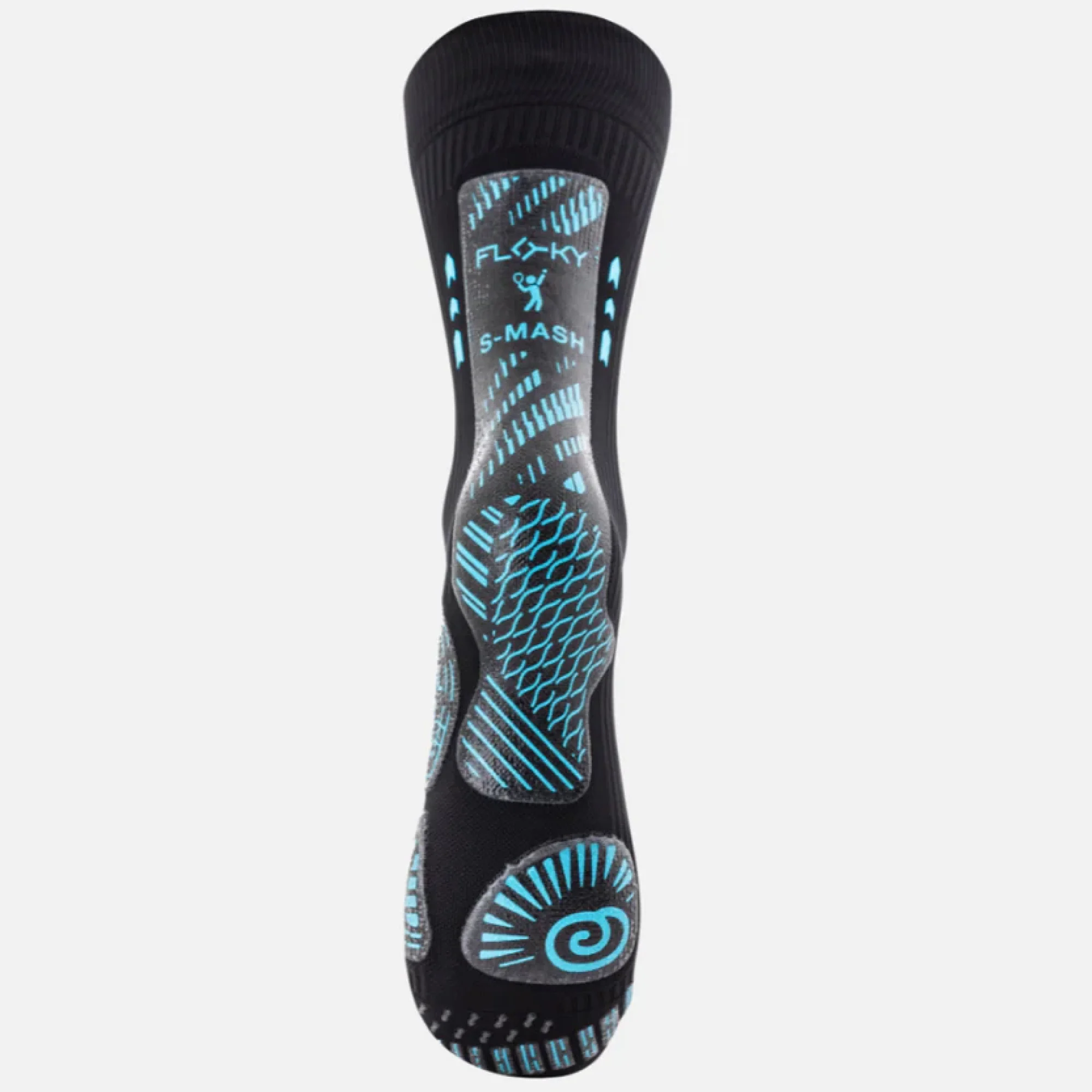 Floky S-Mash 3D Socks Black Light Blue — Meias Unissexo para Padel, Ténis e Pickleball - imagem 2