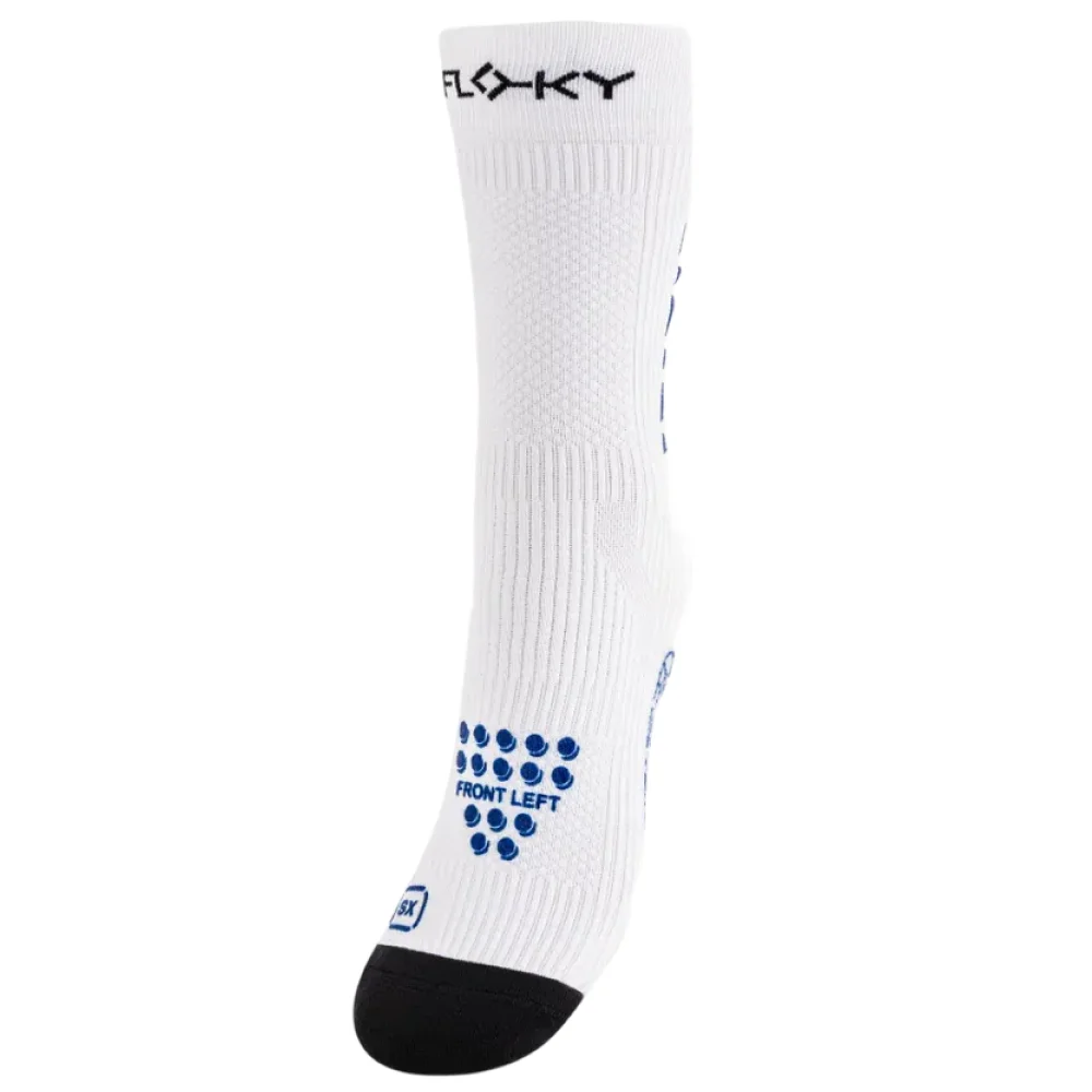 Floky S-Mash 3D Socks White Blue — Unisex Sports Socks for Padel, Tennis & Pickleball - image 1