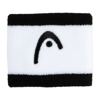 Head Wristband Striped 2.5 Black White