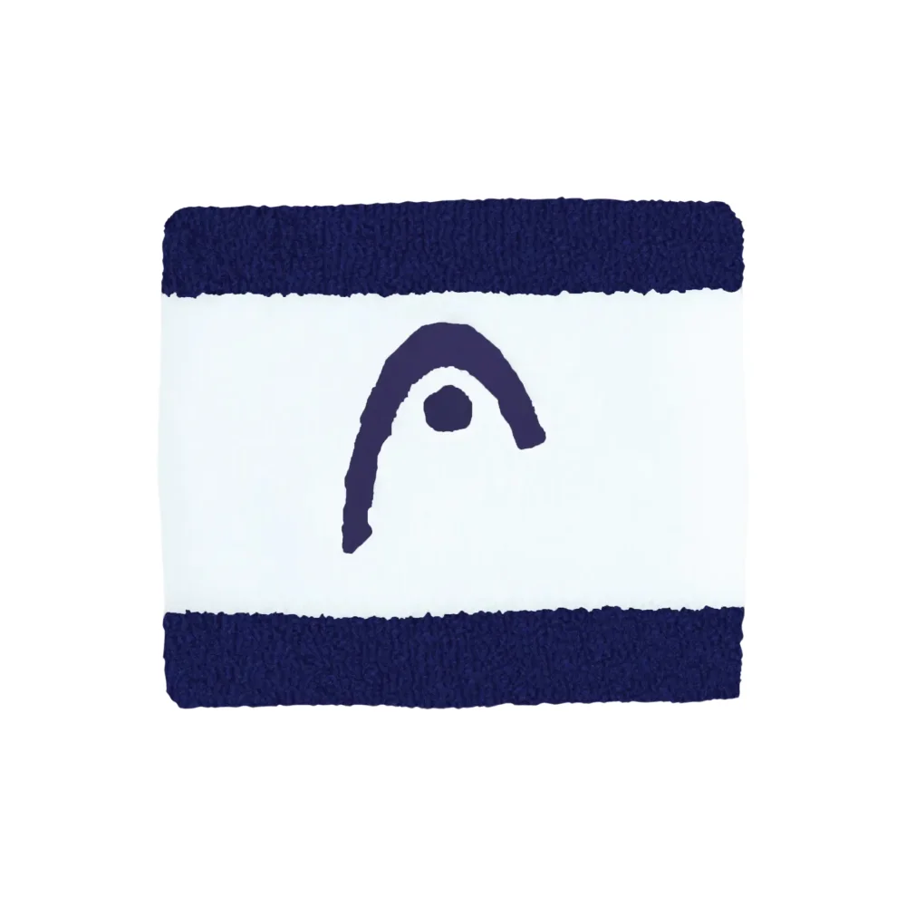 Head Wristband Striped 2.5 Navy White – Comfort, Style and High Absorption - image 1