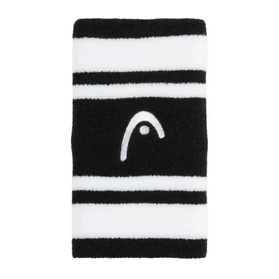 Head Wristband Striped 5 Black White
