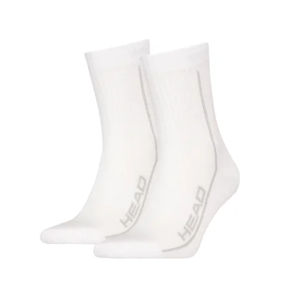 HEAD Unisex Socks Performance White x2 35-38