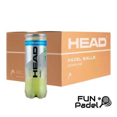 HEAD Padel Pro+ Balls – Box of 24 Cans (72 Official WPT Balls)
