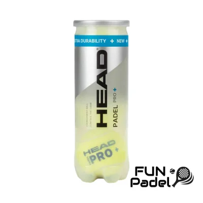 HEAD Padel Pro+ Balls – 3-Pack (Official WPT Match Balls)