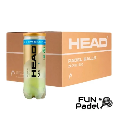 HEAD Padel Pro S+ Balls – Box of 24 Cans (72 High-Speed Balls)