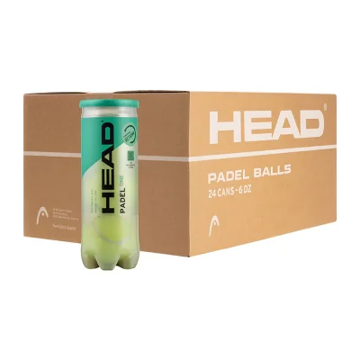HEAD Padel One Balls – Box of 24 Cans (72 Balls for Clubs & Training)