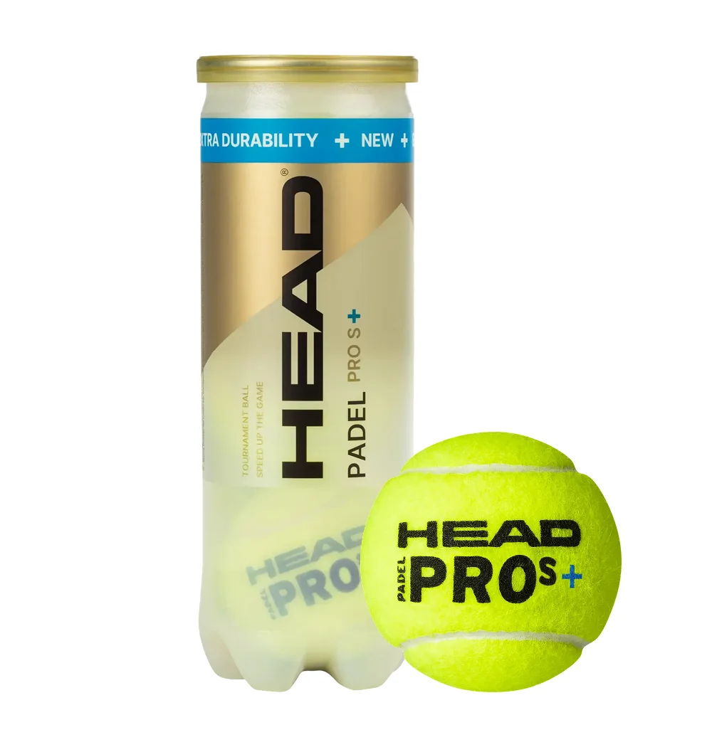 HEAD Padel Pro S+ Balls – 3-Pack (High-Speed Official Match Balls)