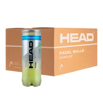 HEAD Padel Pro+ Balls – Box of 24 Cans (72 Official WPT Balls)