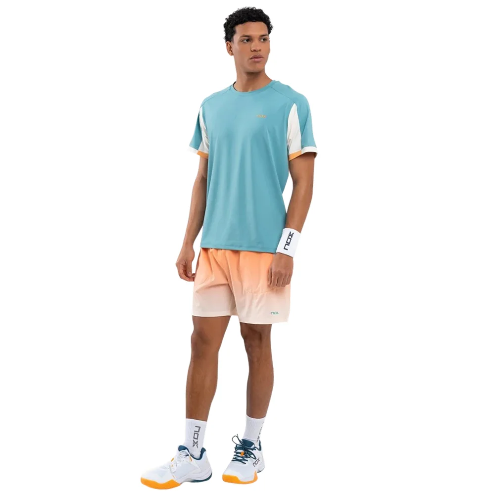 Nox Pro Men's T-shirt Dusty Turquoise – Breathable Padel Performance - image 4